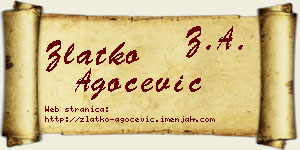 Zlatko Agočević vizit kartica